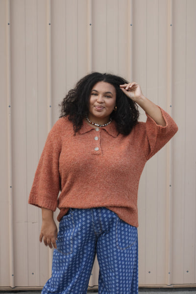Deliah Soft Knit Button Down Sweater