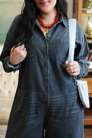 Ollie Oversized Denim Jumpsuit