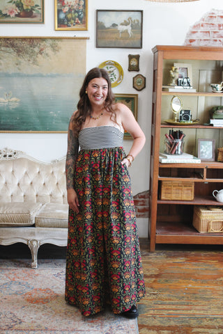 Nora Floral Strapless Maxi Dress