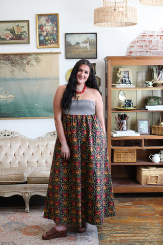 Nora Floral Strapless Maxi Dress