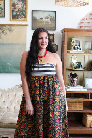 Nora Floral Strapless Maxi Dress