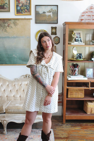 Sutton Corduroy Polka Dot Mini Dress