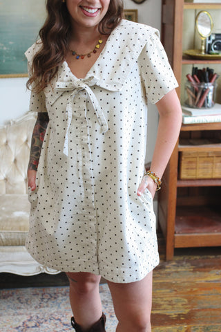Sutton Corduroy Polka Dot Mini Dress