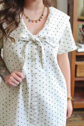 Sutton Corduroy Polka Dot Mini Dress