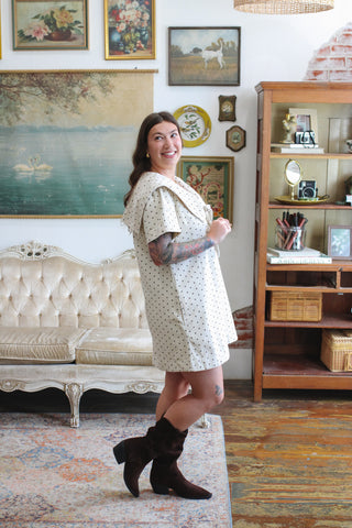 Sutton Corduroy Polka Dot Mini Dress