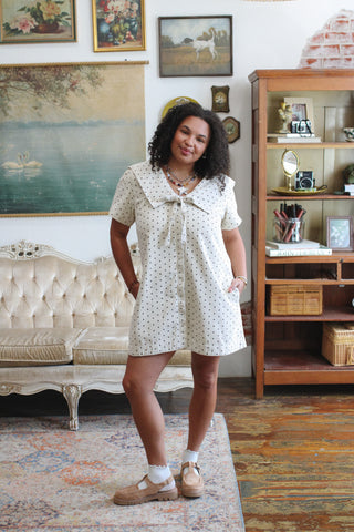 Sutton Corduroy Polka Dot Mini Dress