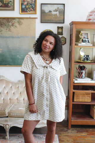 Sutton Corduroy Polka Dot Mini Dress