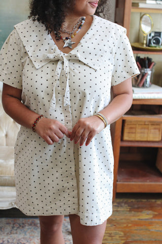 Sutton Corduroy Polka Dot Mini Dress