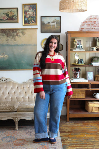 Frankie Striped Pullover Sweater