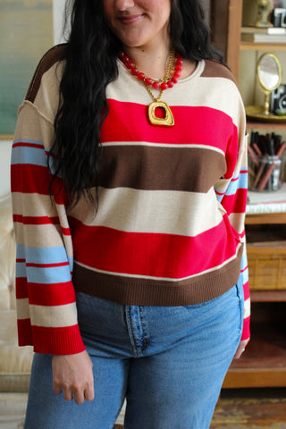 Frankie Striped Pullover Sweater