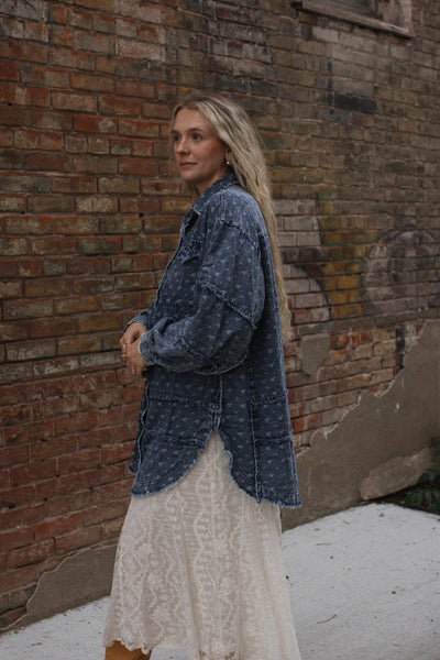 Makayla Washed Denim Shirt Tunic