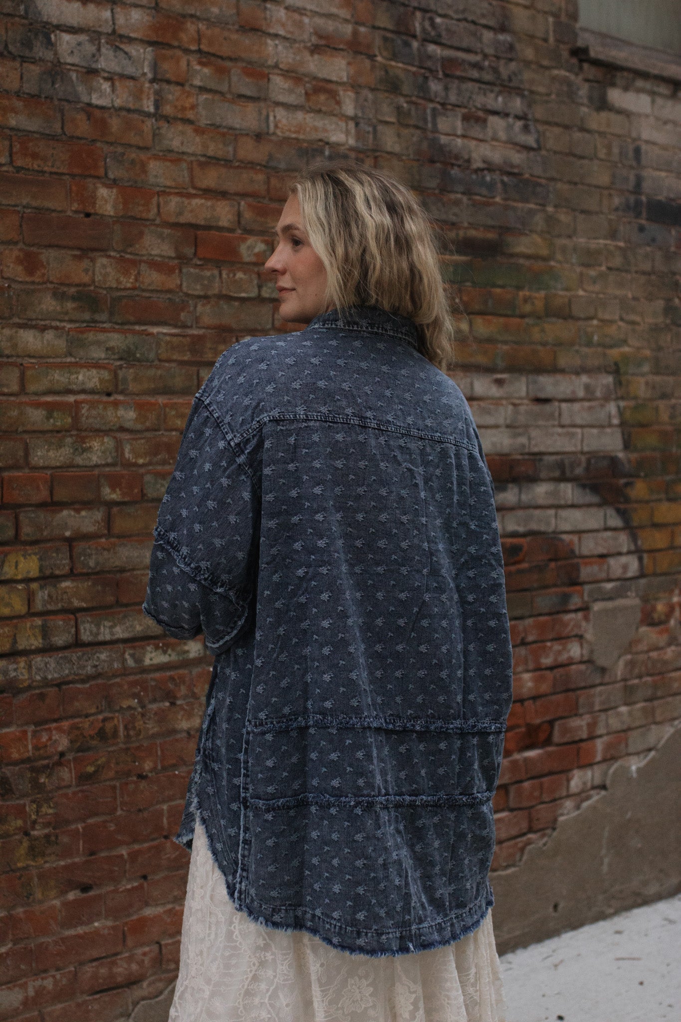 Makayla Washed Denim Shirt Tunic
