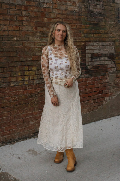 Katherine Lace Midi Skirt