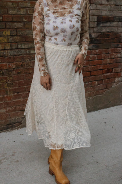 Katherine Lace Midi Skirt