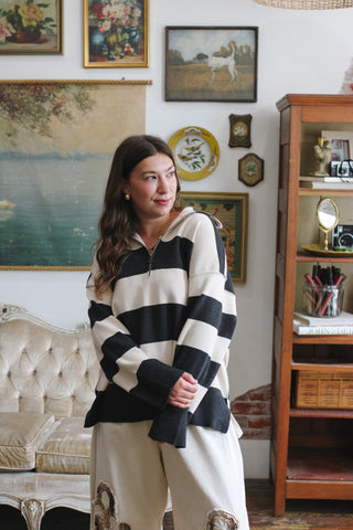 Georgie Striped Quarter Zip