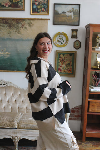 Georgie Striped Quarter Zip