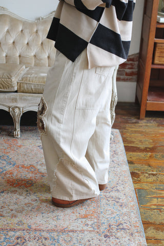 Ashton Patchwork Wide Barrel Jeans