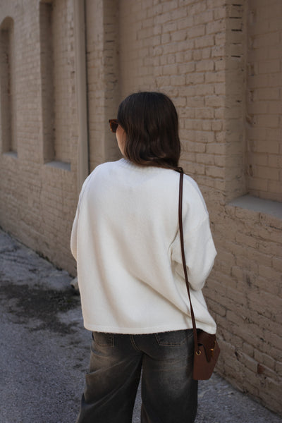 Lanie Short Sleeve Button Down Cardigan | White
