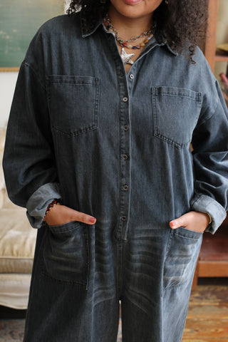 Ollie Oversized Denim Jumpsuit