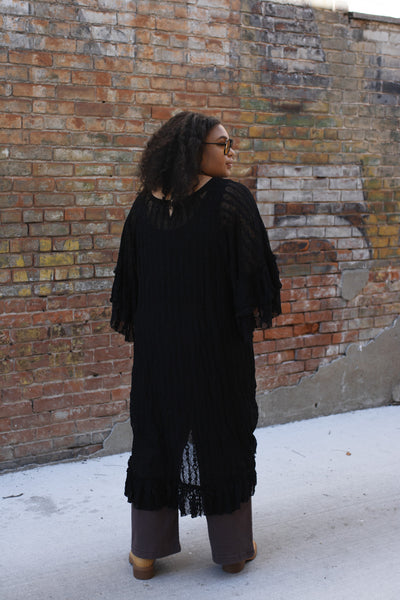 Elizabeth Lace Tunic Top | Black
