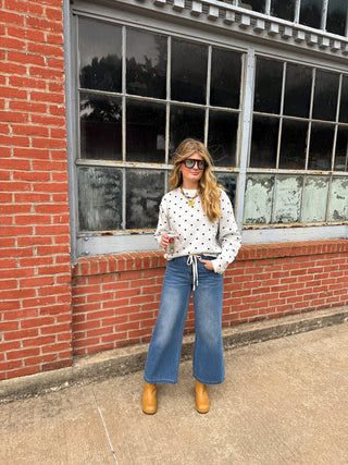 Campbell Polka Dot Knit Pullover