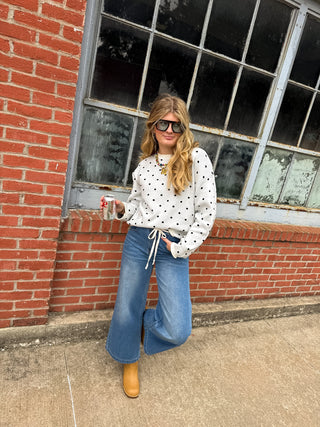 Campbell Polka Dot Knit Pullover