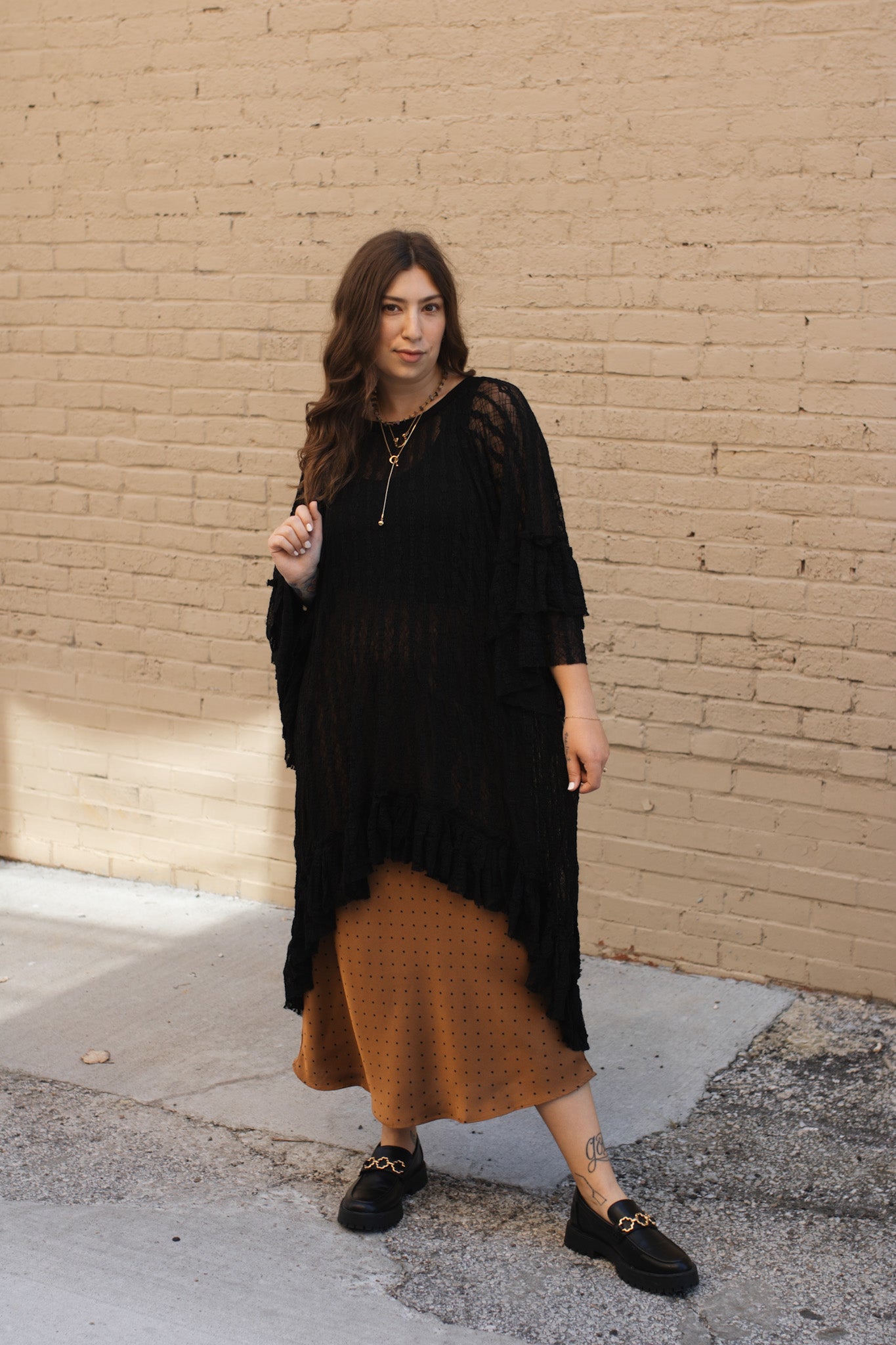 Elizabeth Lace Tunic Top | Black