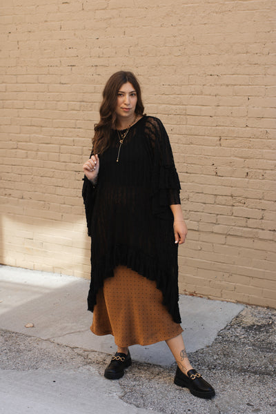 Elizabeth Lace Tunic Top | Black