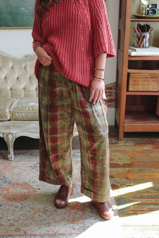 Beni Plaid Pull On Pants