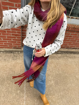 Campbell Polka Dot Knit Pullover