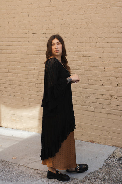 Elizabeth Lace Tunic Top | Black