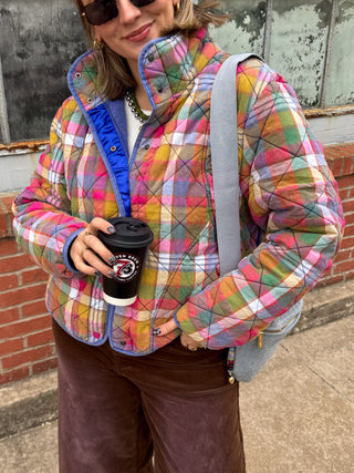 Gia Vintage Plaid Quilted Jacket