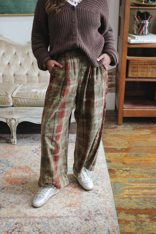 Beni Plaid Pull On Pants