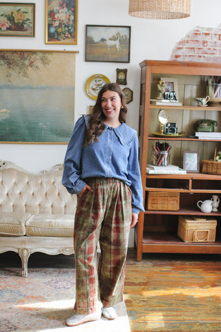 Beni Plaid Pull On Pants