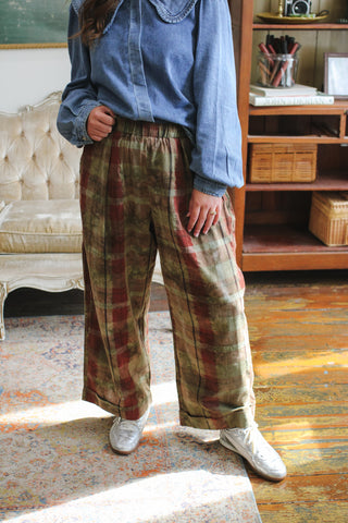 Beni Plaid Pull On Pants