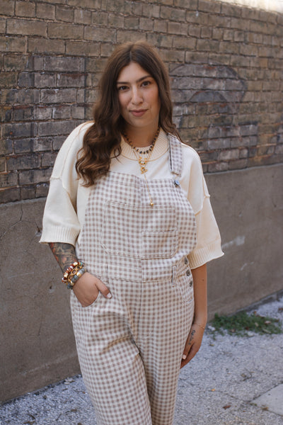 Sadie Gingham Denim Overall