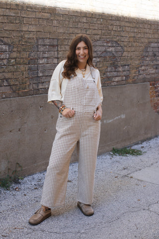 Sadie Gingham Denim Overall