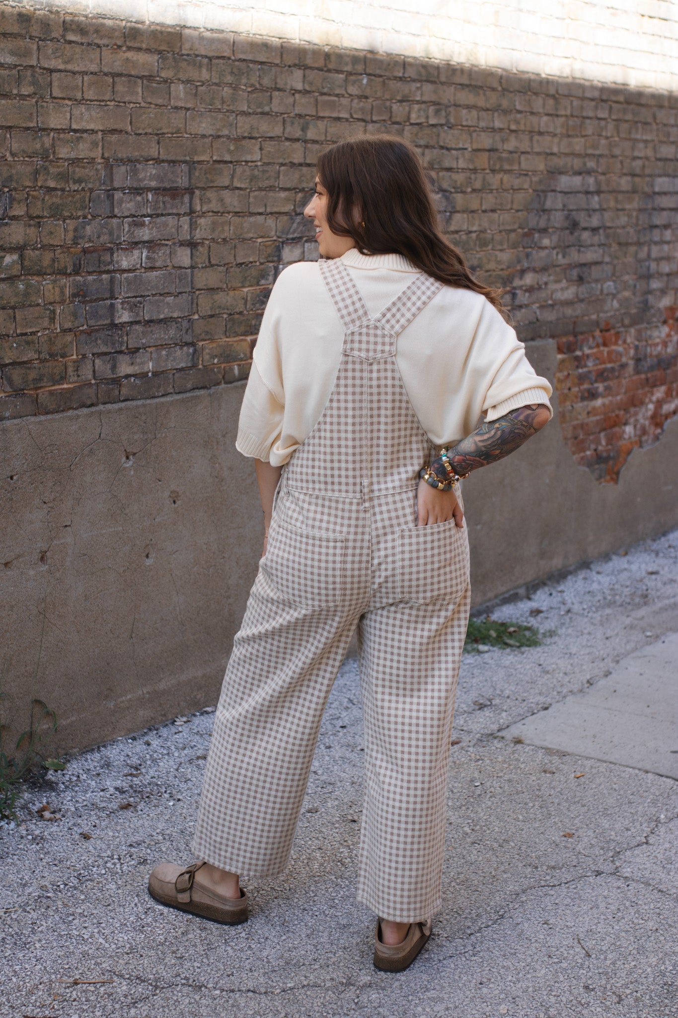 Sadie Gingham Denim Overall