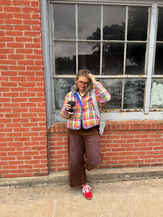 Gia Vintage Plaid Quilted Jacket