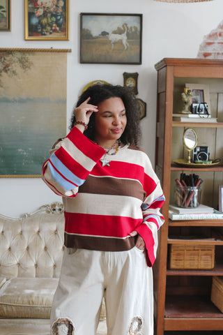 Frankie Striped Pullover Sweater