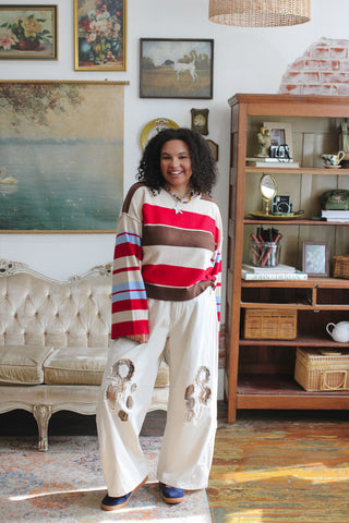 Frankie Striped Pullover Sweater