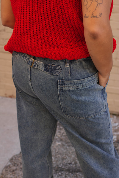 Juliette Washed Wide Leg Jeans