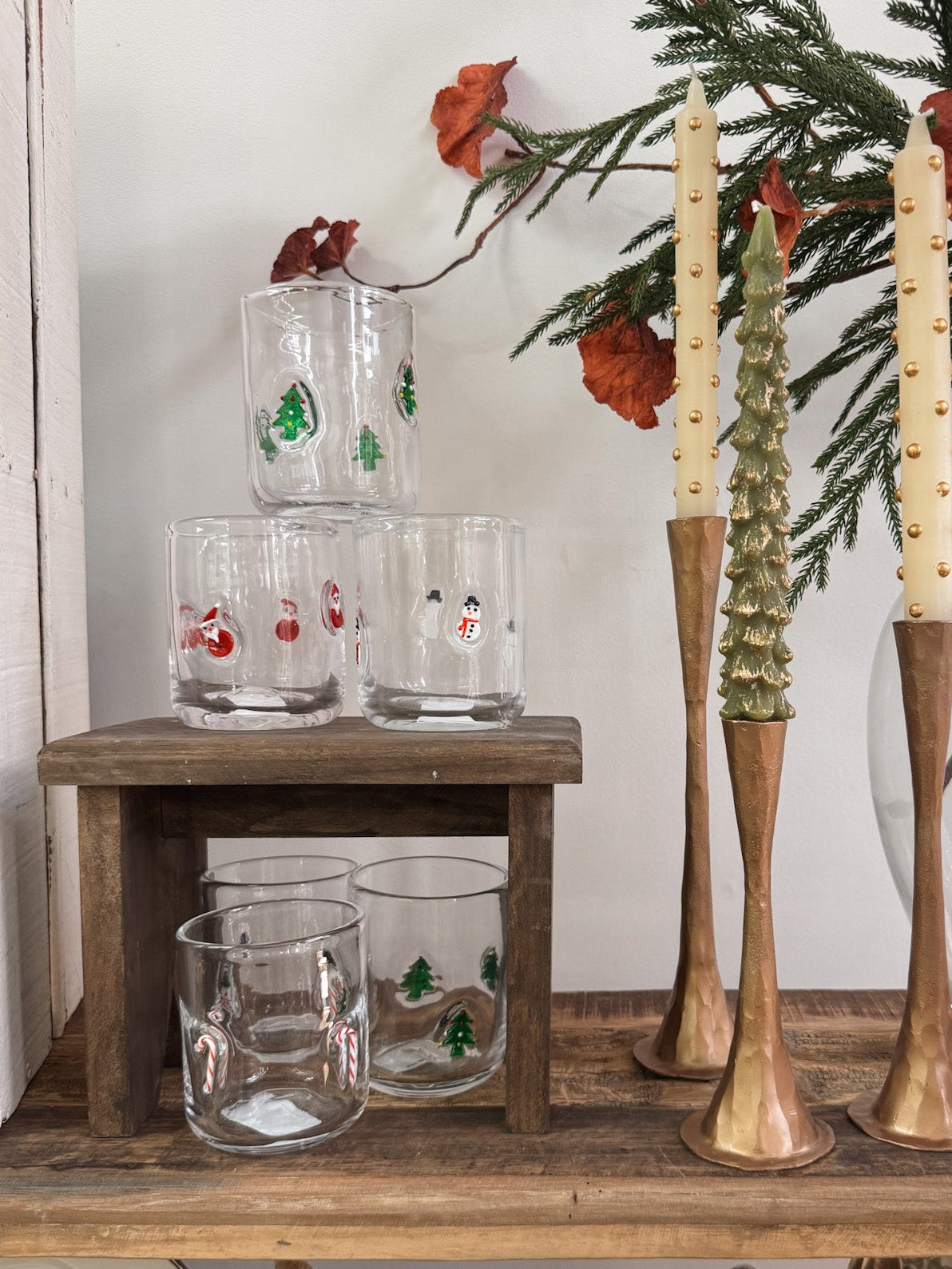 16 oz. Holiday Icon Drinking Glass