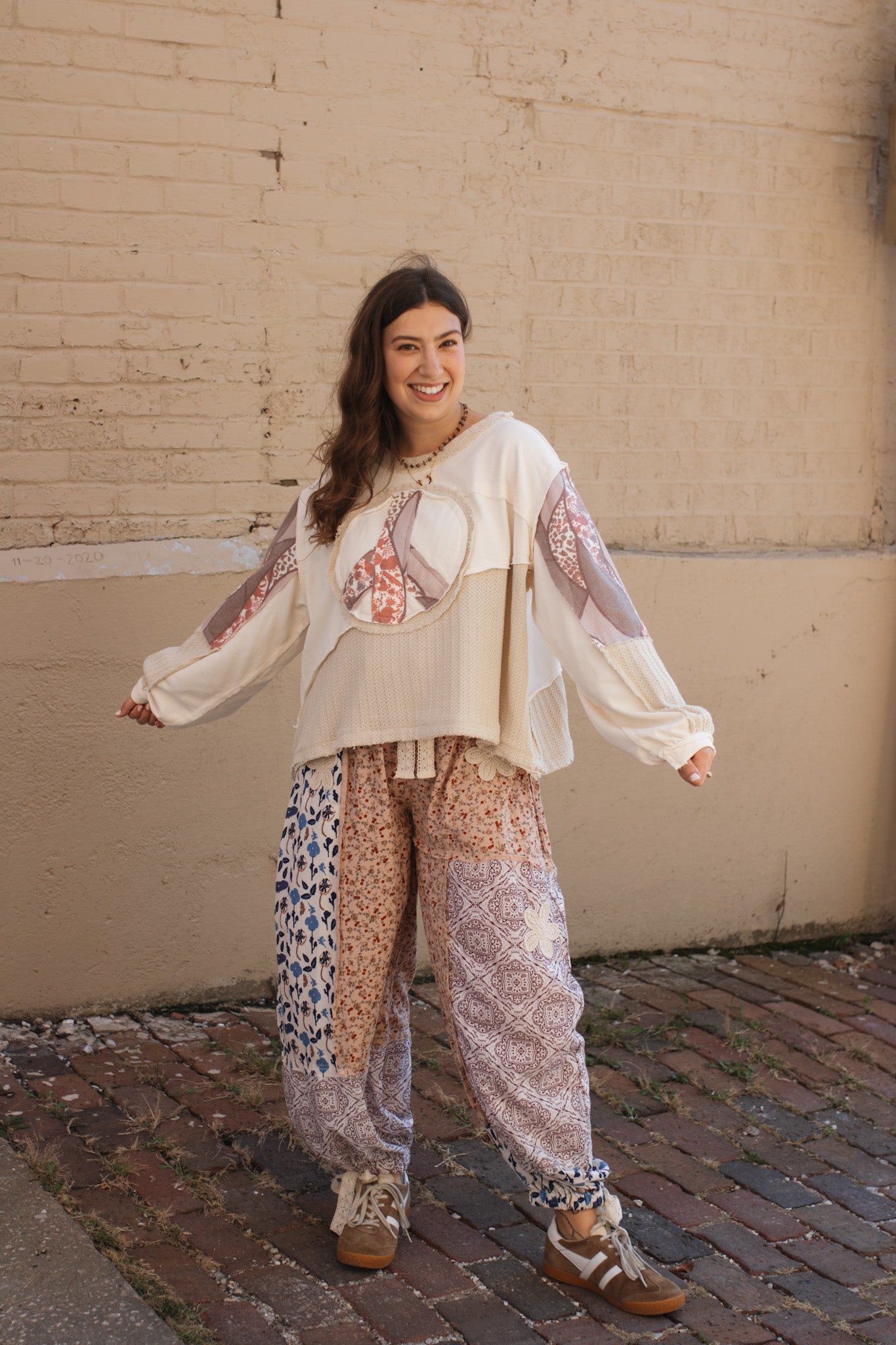 Junie Peace Patchwork Pullover