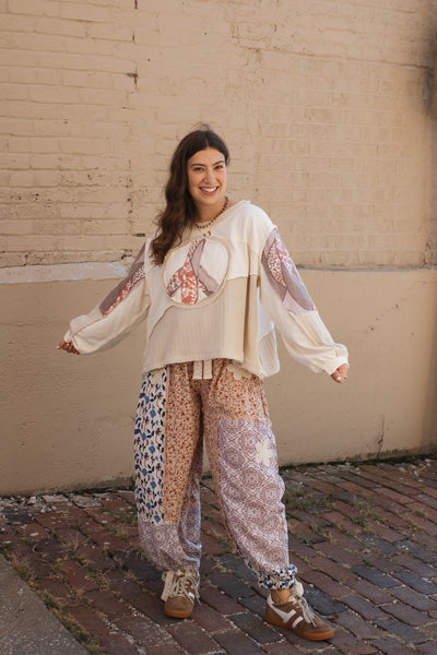 Junie Peace Patchwork Pullover