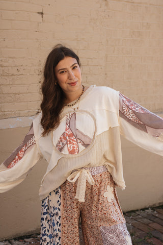 Junie Peace Patchwork Pullover