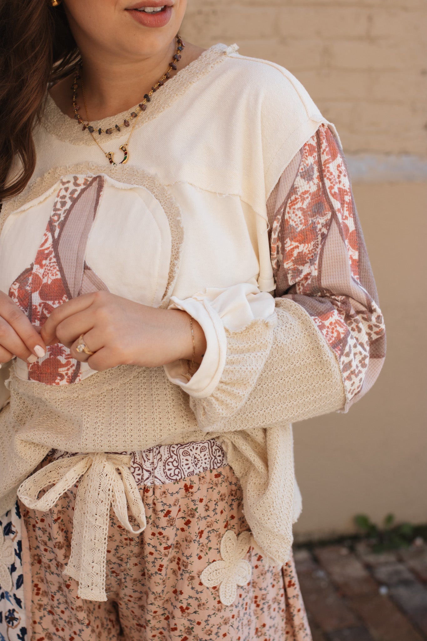 Junie Peace Patchwork Pullover