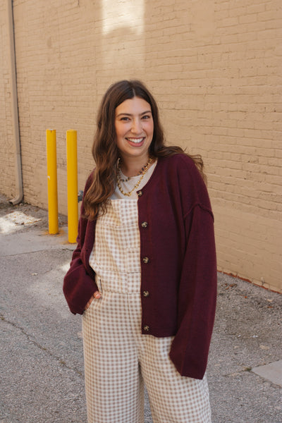 Sadie Gingham Denim Overall