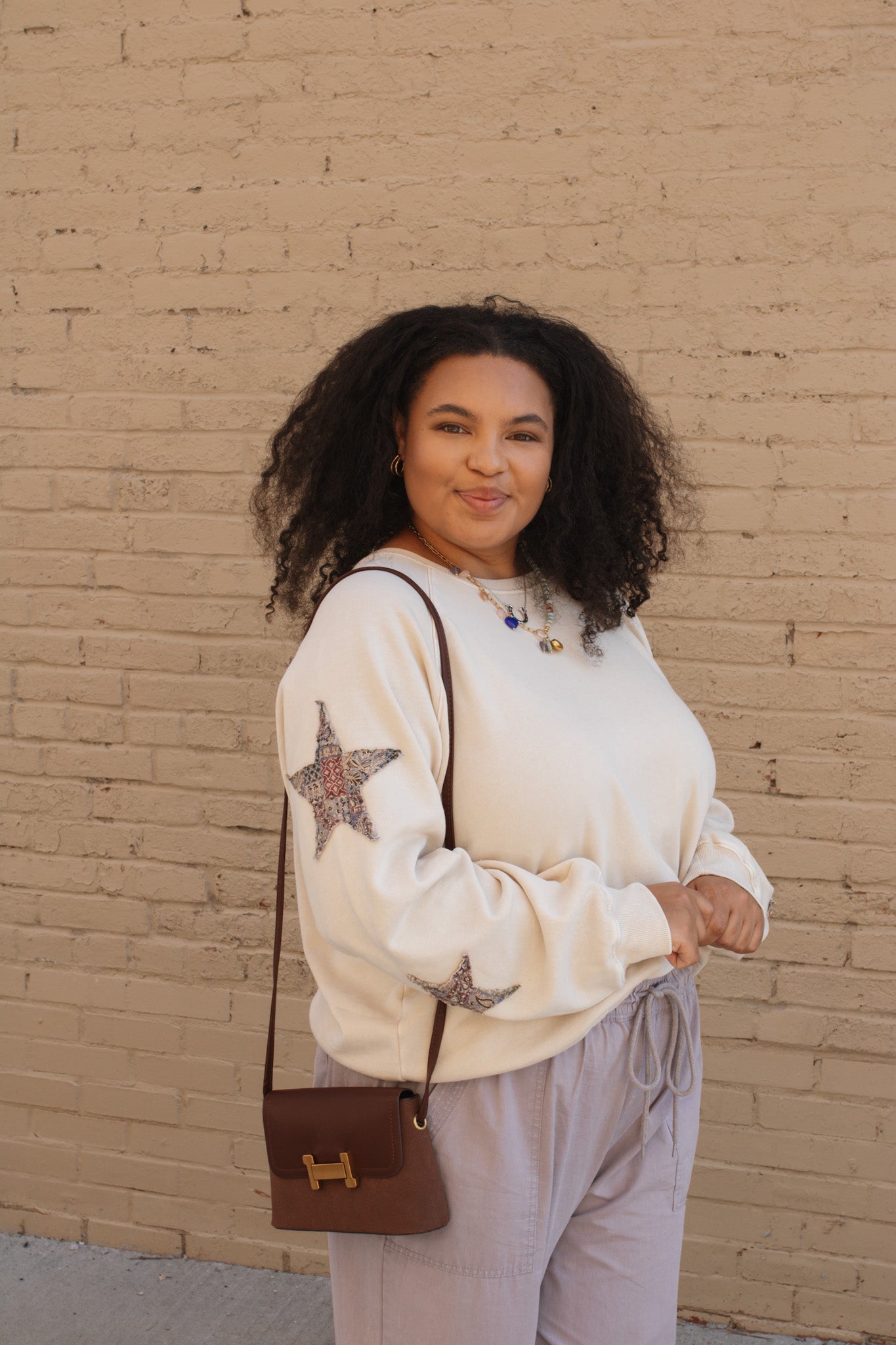 Stella Star Patch Terry Knit Sweatshirt