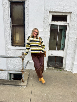 Andie Striped Collared Top